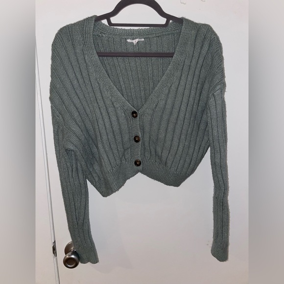 Garage Tops - Small cropped button sweater from Garage